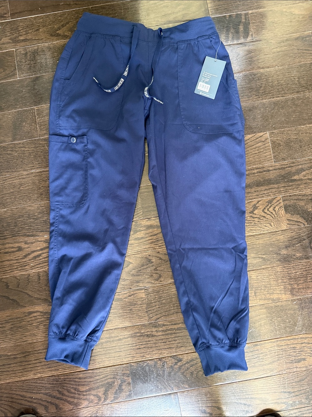 Med Couture Navy Drawstring Jogger Pants